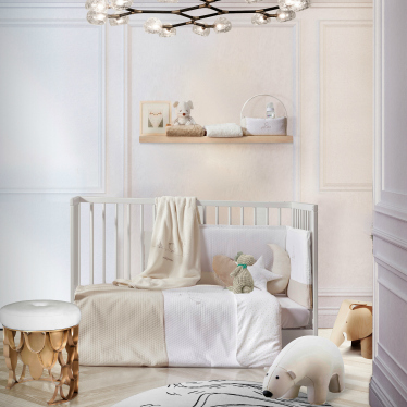 Modern bedroom interior design.